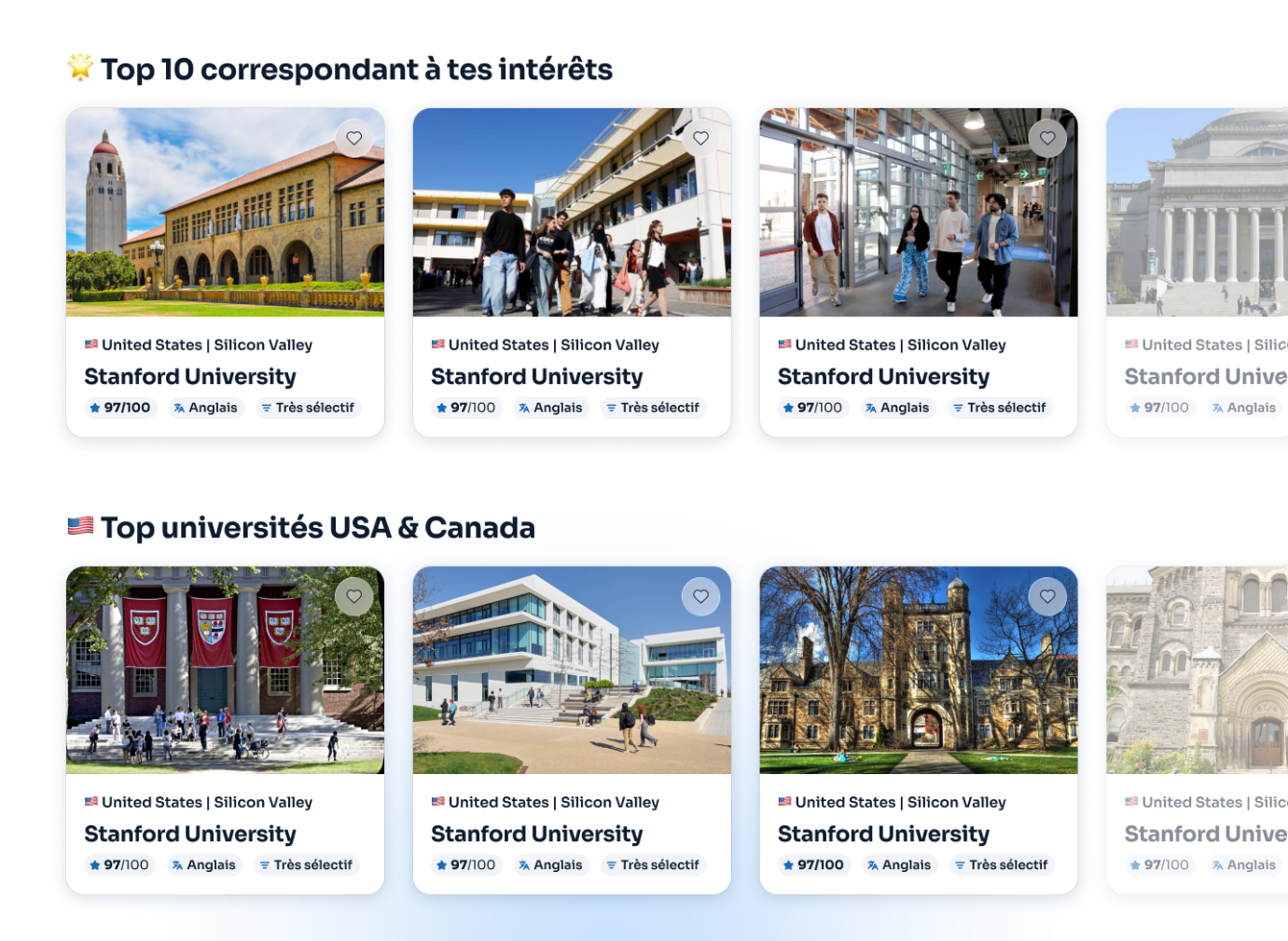 Aperçu du catalogue - haut